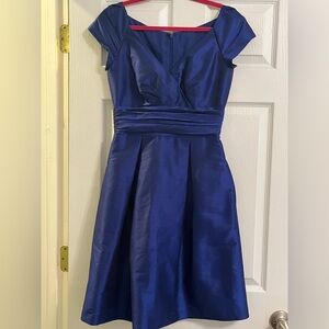 ALFRED SUNG Royal Blue Midi Dress
